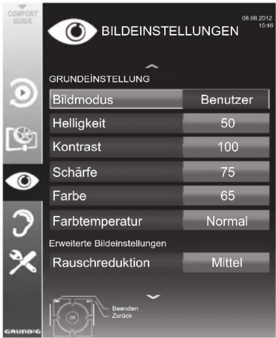 GRUNDIG Hamburg 28 CLE 5407 BG - Bildeinstellungen - 1