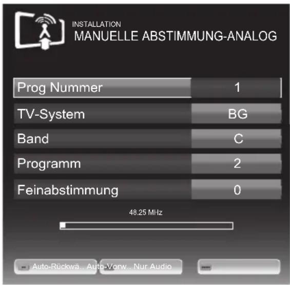 GRUNDIG 26 VLE 8200 BL - Analoge Fernseh-Programme durch Eingeben der Kanalzahlen einstellen - 1