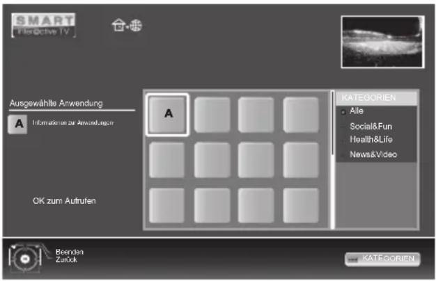 GRUNDIG 26 VLE 8200 BL - Internet Applikation anwählen - 1