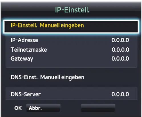 SAMSUNG HU8590 - Netzwerk > Netzwerkeinstellungen - 3