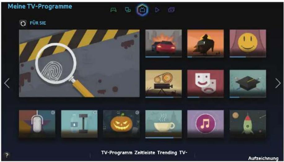 SAMSUNG HU8590 - Verwenden des Bereichs Meine TV-Programme - 1