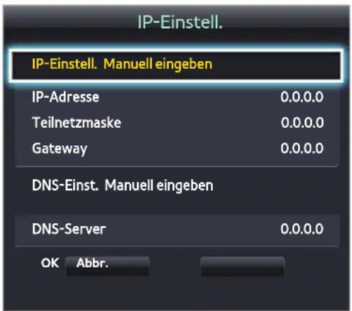 SAMSUNG HU8590 - Netzwerk > Netzwerkeinstellungen - 3