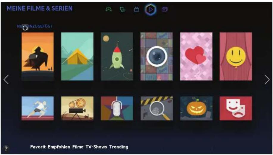 SAMSUNG HU7590 - Verwenden des Bereichs MEINE FILME & SERIEN - 1