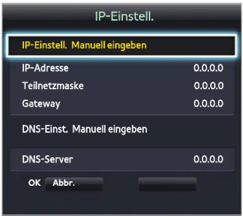 SAMSUNG HU6900 - Netzwerk > Netzwerkeinstellungen - 3