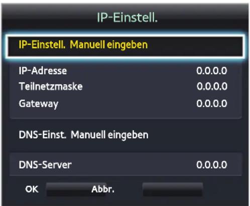 SAMSUNG HU6900 - Netzwerk > Netzwerkeinstellungen - 3