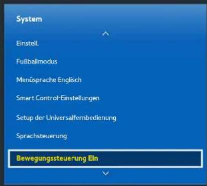 SAMSUNG H6410 - Einrichten von Bewegungssteuerung - 1