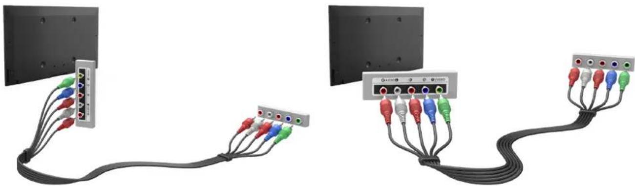 SAMSUNG H6410 - Anschließen über einen Component-Anschluss - 1