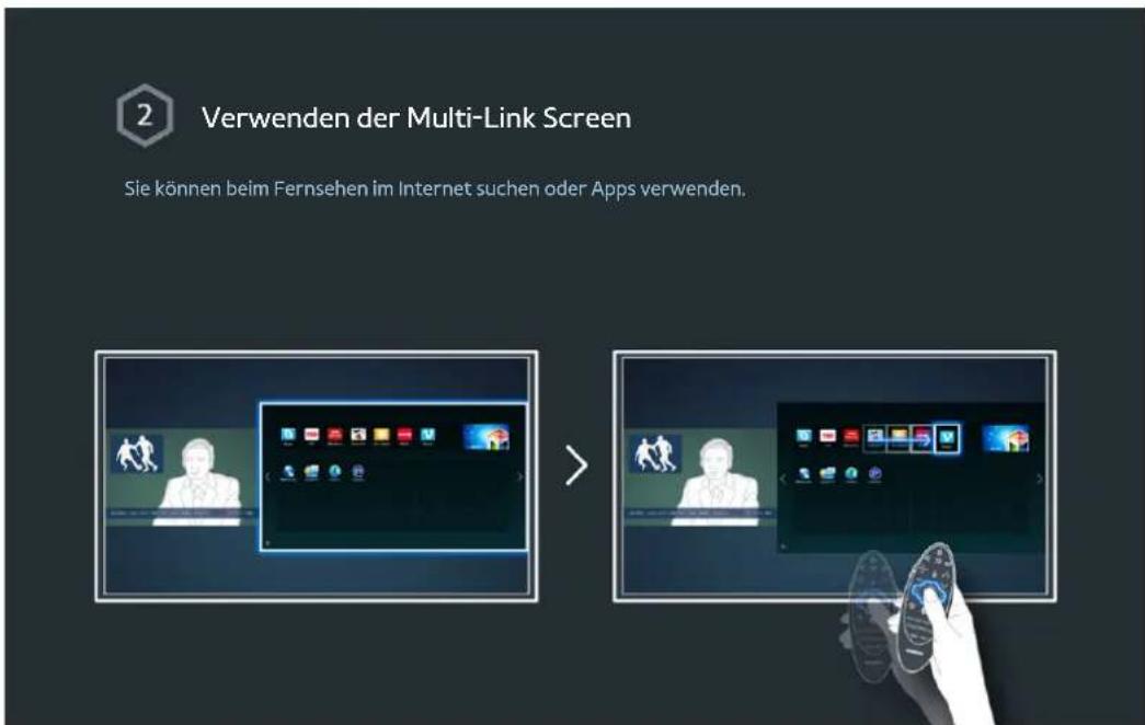 SAMSUNG H6410 - Verwenden der Multi-Link Screen - 2