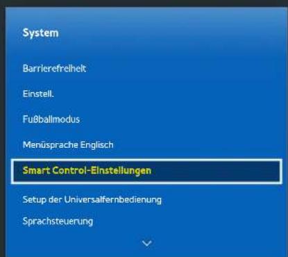 SAMSUNG H6410 - Einstellen der Samsung Smart Control - 1