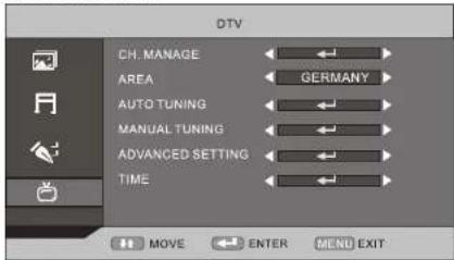 Odys Fino 19 - DTV MENÜ - 1