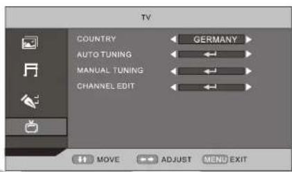 Odys Fino 19 - TV-MENÜ - 1