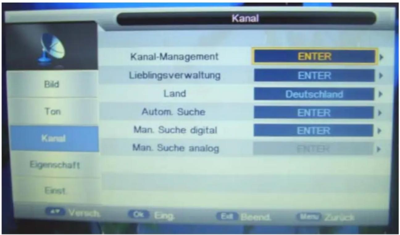 Odys Base 16 Plus - Kanal Menü - 1