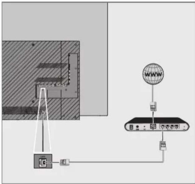 GRUNDIG Manhattan 65 GOS 9896 - LAN-Kabel anschließen - 1