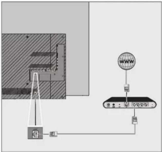 GRUNDIG 65 GOS 9798 - LAN-Kabel anschließen - 1