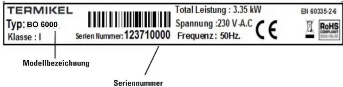 Termikel BO 6000 CR - Termikel Technischer Kundendienst Telefon 0 800 88 3333 0\* - 1
