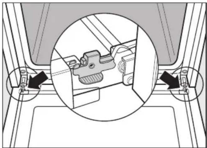 MIELE H 4270 BP - Gerätetür abnehmen - 1
