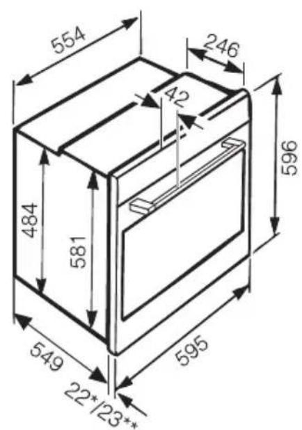 MIELE H 2251-1-55 B - Hxx6x-60: Einbau in einen Unterschrank - 3