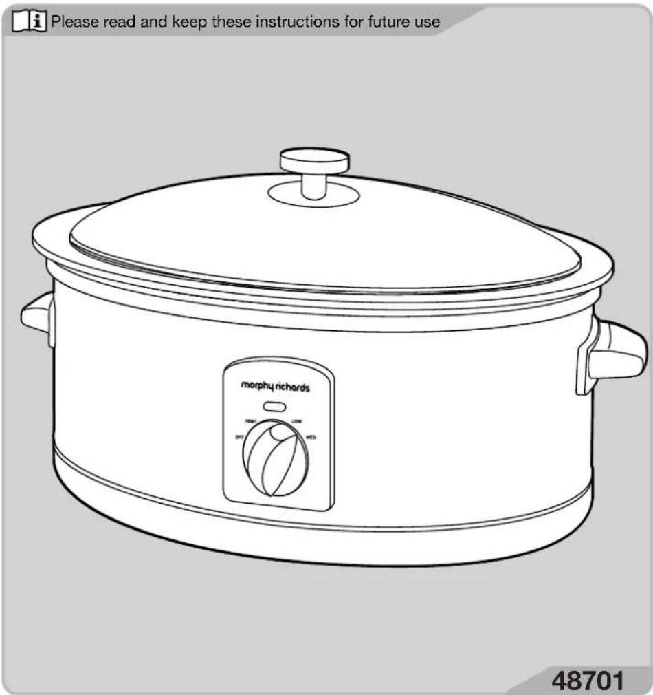 Please read and keep these instructions for future use morphy richards 48701