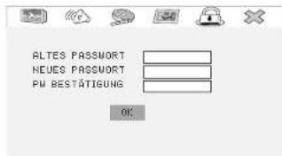 ALTES PASSWORD NEUS PASSWORD PW BESTÄTIGUNG OK