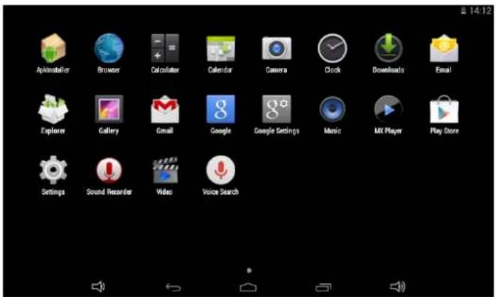 Apkinsatiller Browser Calculator Calendar Camera Clock Downloads Email Explore Gallery Email Google Google Settings Music MX Players Play Store Settings Sound Recorder Video Voice Search