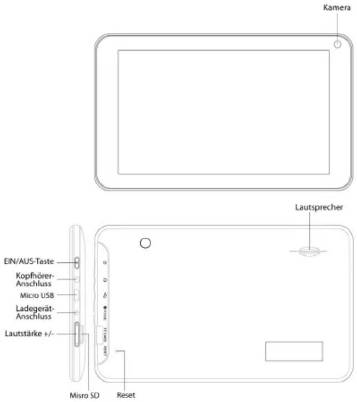Manta PowerTab MID711 - Design und Tasten - 1