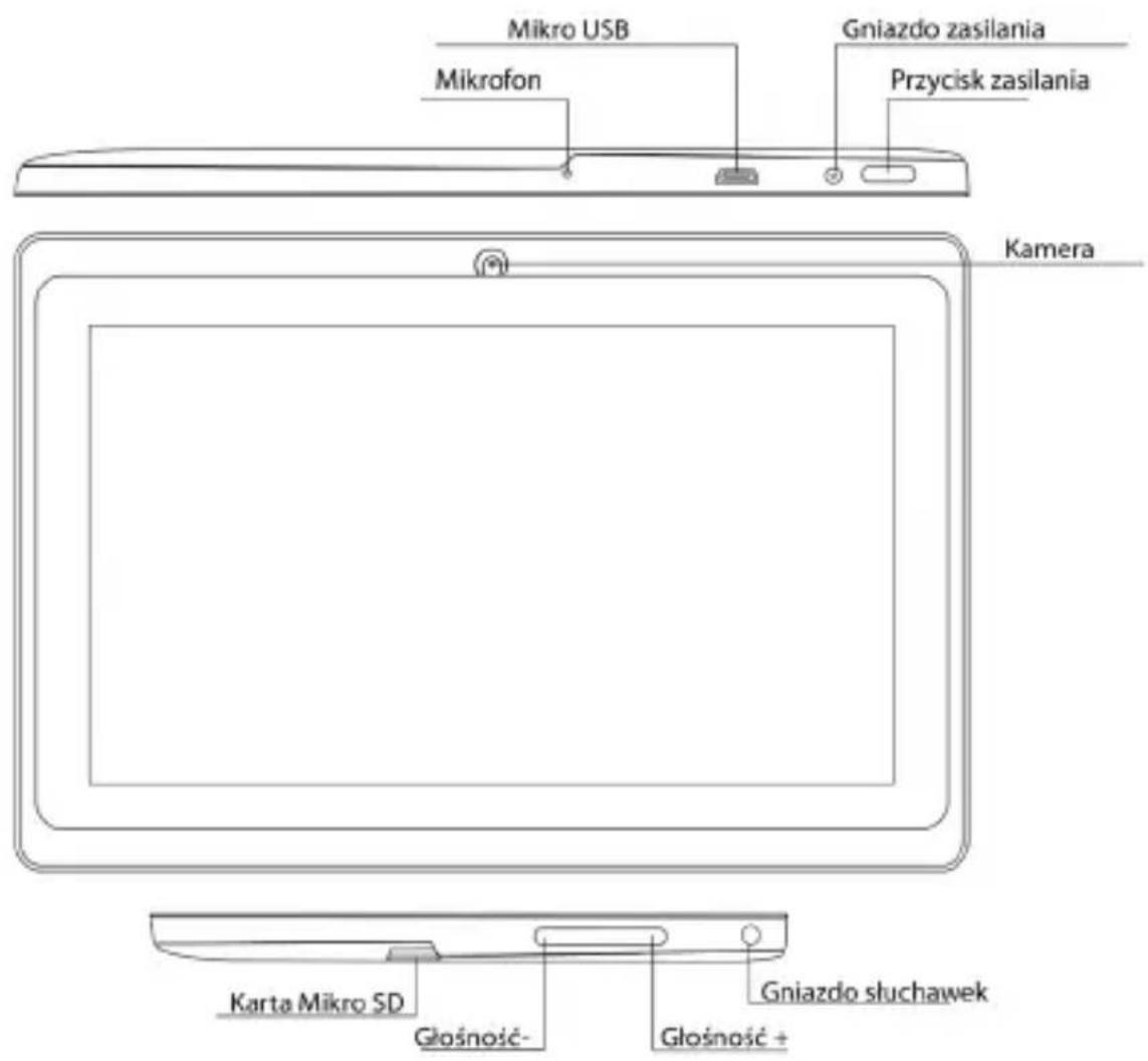 Manta PowerTab MIS08S - Wygląd i przyciski - 1