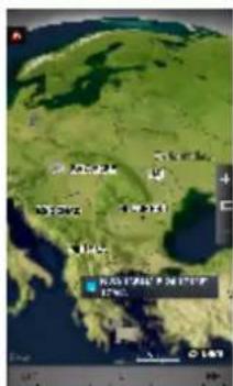 Map image with labeled locations and a highlighted area, showing geographic features and scale bar