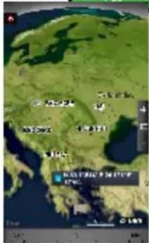 Mobile phone screenshot showing a map with location markers and a small UI element labeled 'RATRIC POWER' in Chinese.