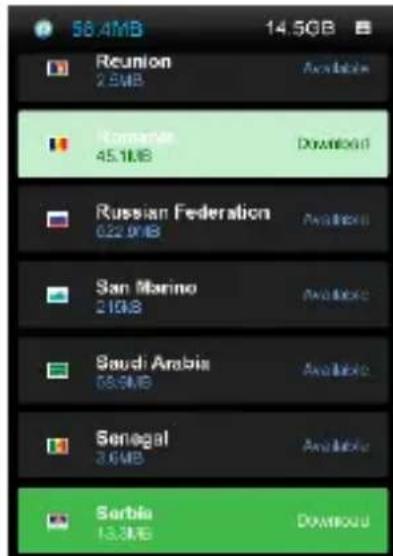 58.4MB 14.5GB Reunion 2.6MB Available Romania 45.1MB Download Russian Federation 0.22 MB Available San Marino 210MB Available Saudi Arabia 08.9MB Available Senegal 3.6MB Available Serbia 13.3MB Download