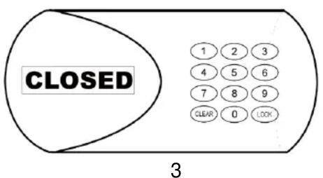 CLOSED 1 2 3 4 5 6 7 8 9 CLEAR 0 LOOK 3