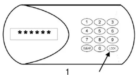 ************************** 1 2 3 4 5 6 7 8 9 CLEAR 0 LOCK 1