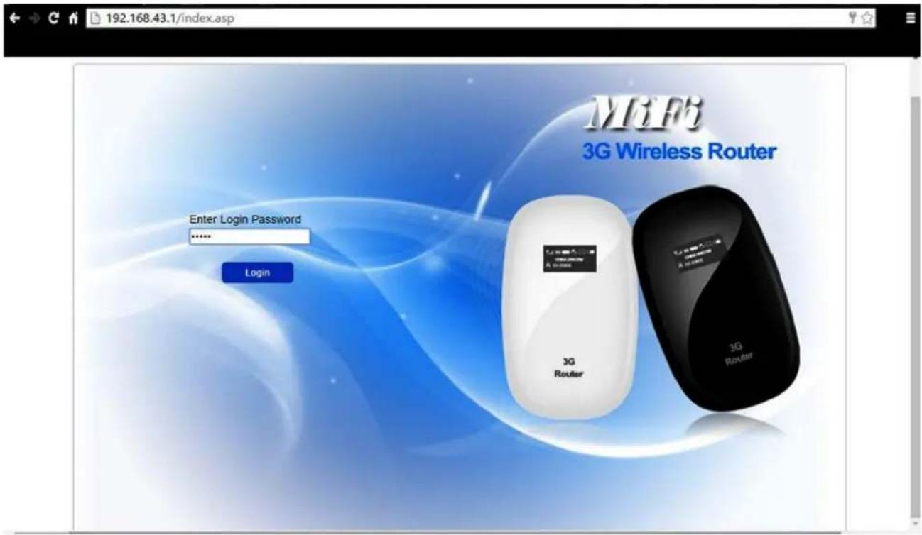 192.168.43.1/index.asp MGFB 3G Wireless Router Enter Login Password Login 3G Router 3G Router