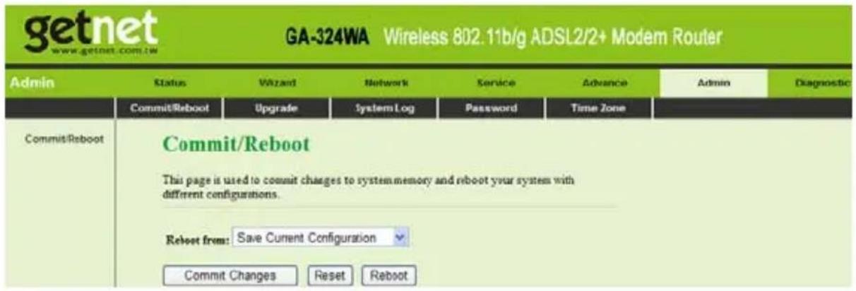 Getnet GA-324WB - Commit/Reboot - 1