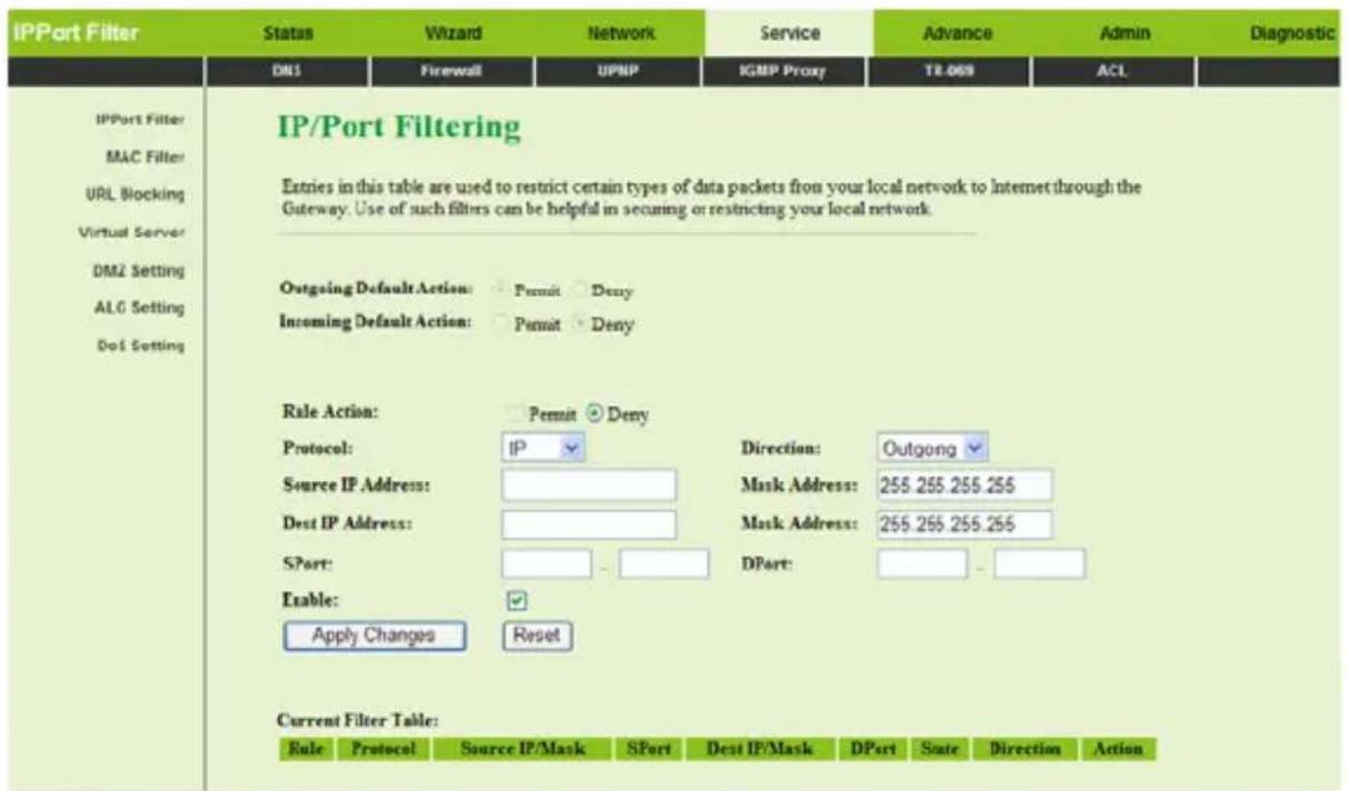 Getnet GA-324WB - IPPort Filter - 1