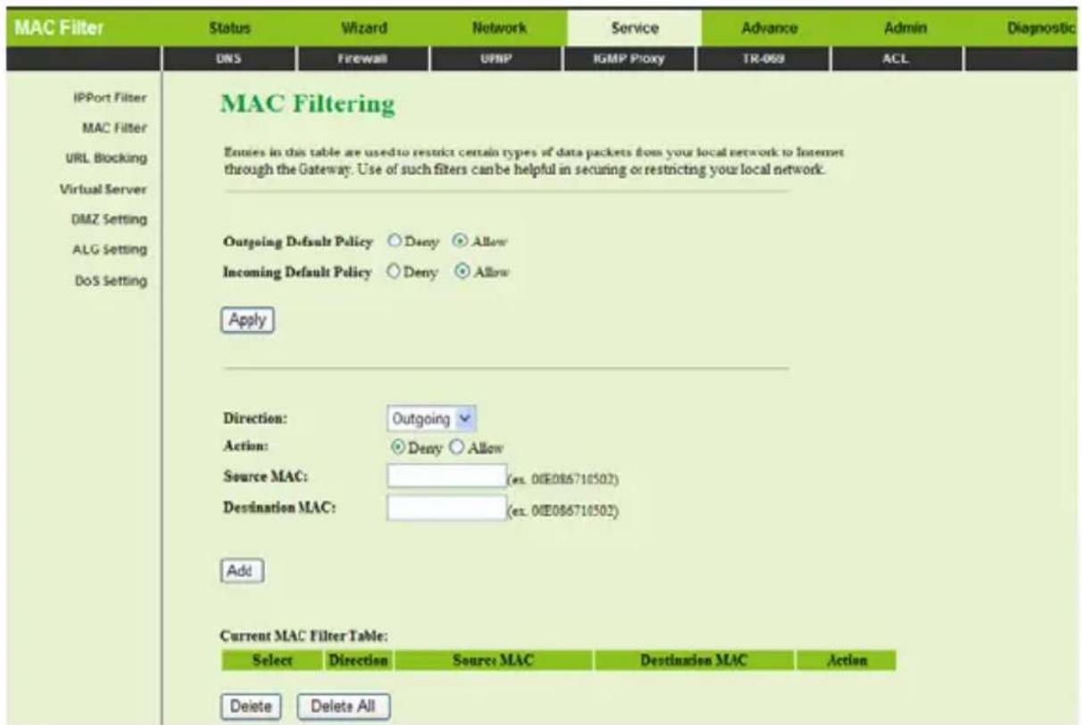 Getnet GA-324WB - MAC Filter - 1