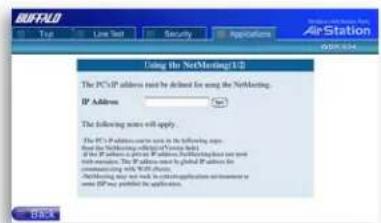 BUFFILD Top Line Test Security Applications Air Station OK 3.4 Using the NetMeeting/1/2 The PC/IP address said to be defined for using the NetMeeting. IP Address: The following notes will apply: The PC/IP address must be in the following app free the NetMeeting (which includes text fields) if the IP…