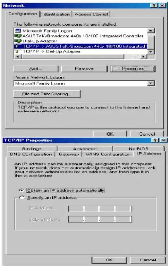 Billion BiPAC 7700N - Configuring PC in Windows 95/98/Me - 1
