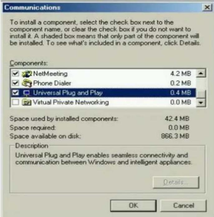 Billion BiPAC 7700N - Installing UPnP in Windows Example - 2