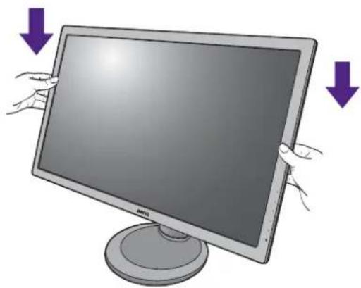 BENQ GW2260M - How to attach the monitor base - 9