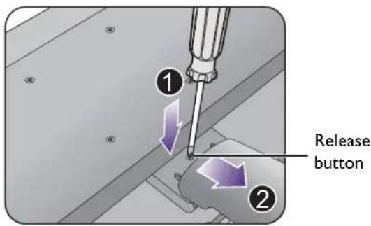 BENQ GW2260M - Remove the monitor stand. - 2