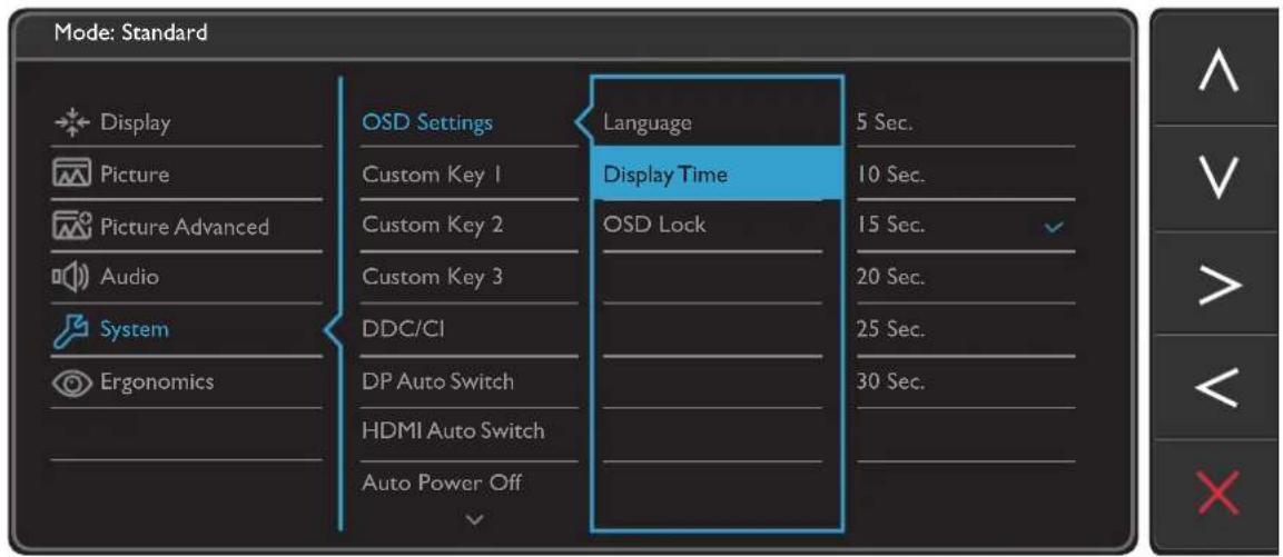 BENQ GW2260M - System menu - 1