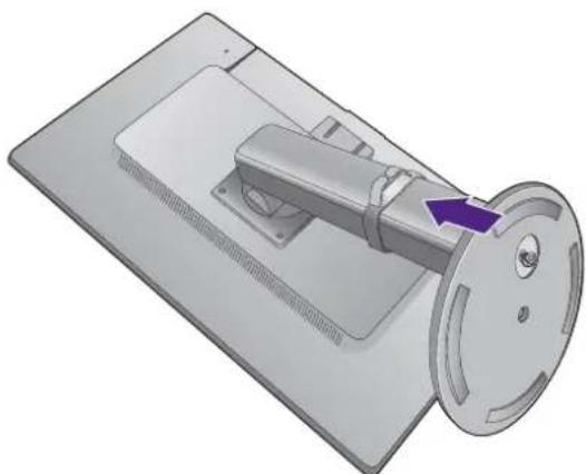 BENQ GW2260M - How to attach the monitor base - 5