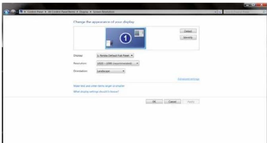 AOC I2757FM - Click the "Advanced Settings" button. - 1