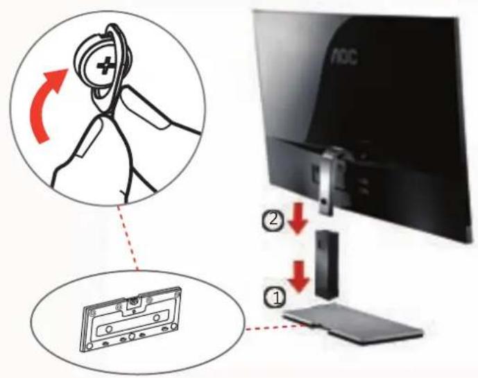 AOC I2757FH - Setup Stand &amp; Base - 1