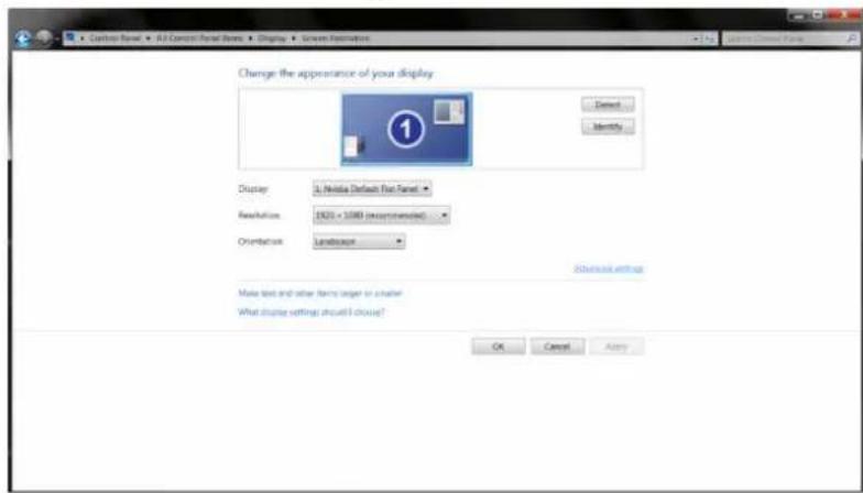 AOC I2473PWM - Click the "Advanced Settings" button. - 1