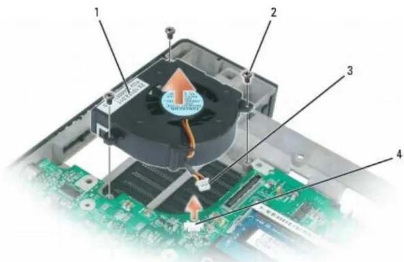 DELL XPS M140 - Removing the Fan - 1