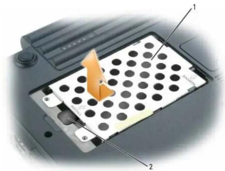 DELL XPS M140 - Removing the Hard Drive - 3