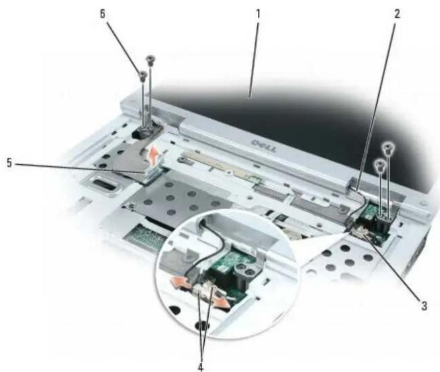 DELL XPS M140 - Removing the Display Assembly - 1