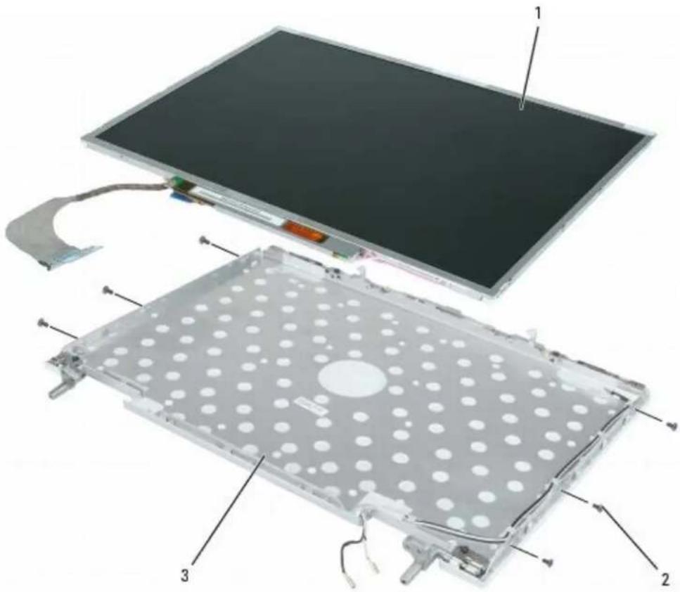 DELL XPS M140 - Removing the Display Panel - 1