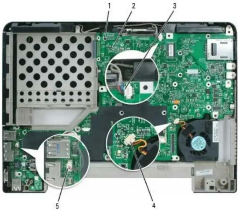 DELL XPS M140 - Removing the System Board - 2
